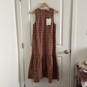 NWT Billie The Label Elodie Dress - Birch Plaid (S)